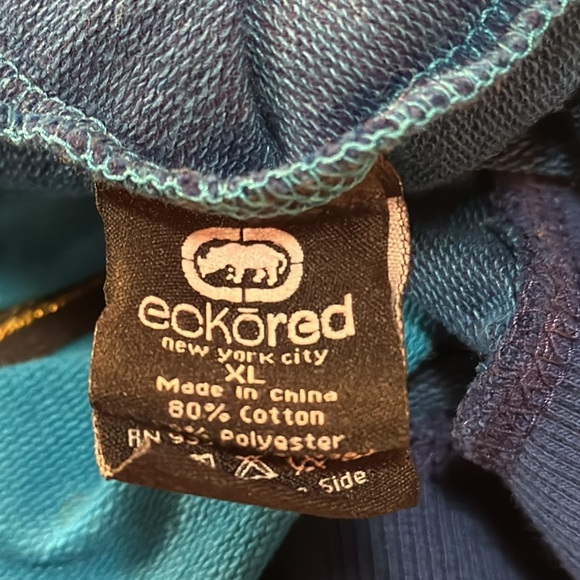 EKCO-RED NEW YORK CITY full frontal zip gradient(colorfade) hoodie raglan sleeve - Picture 7 of 7